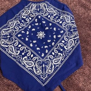 Blue Bandanna Print Halter
